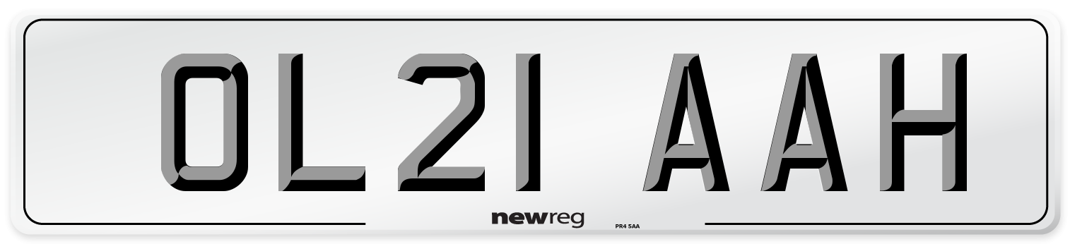 OL21 AAH Number Plate from New Reg